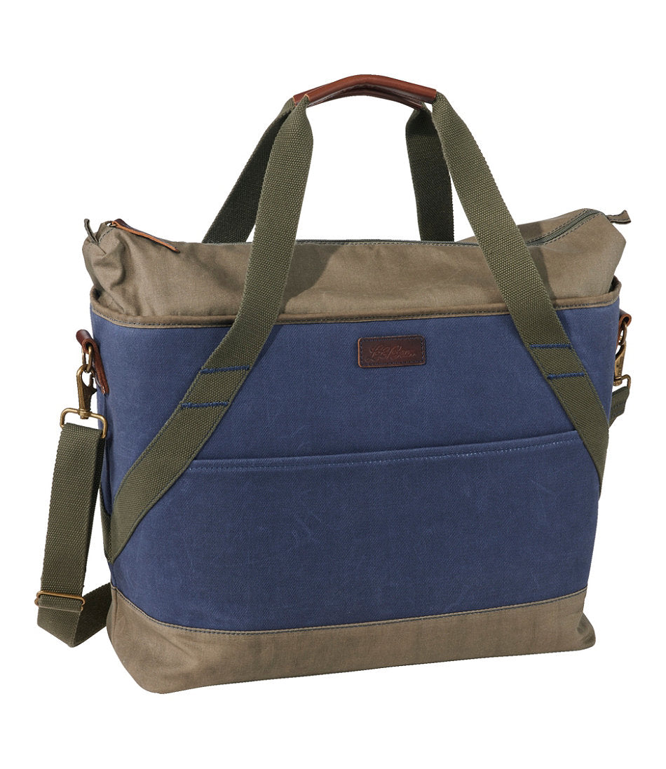 Insulated Waxed-Canvas Tote, Large | L.L.Bean US