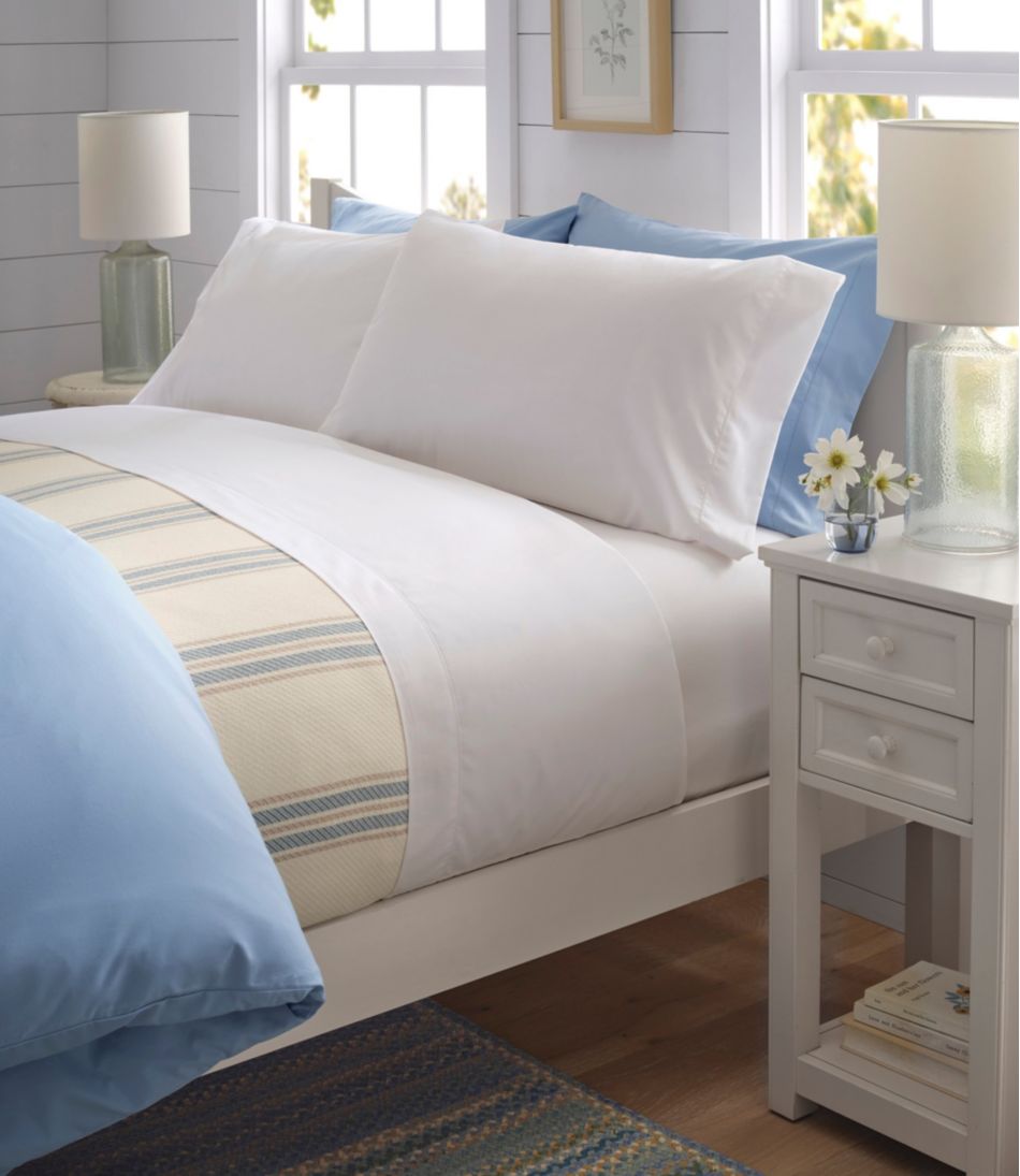280-Thread-Count Pima Cotton Percale Sheet, Fitted | L.L.Bean on sale