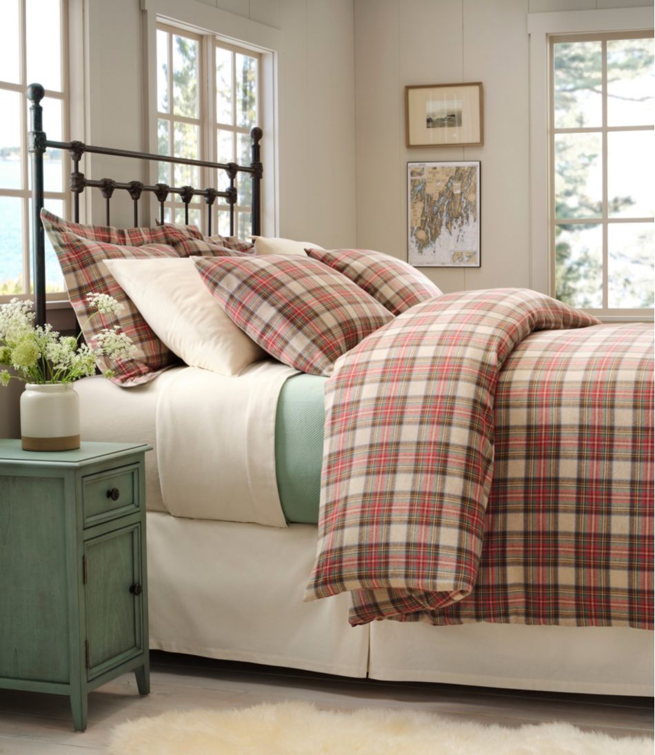 Heritage Chamois Flannel Comforter Cover Collection, Plaid | L.L.Bean online