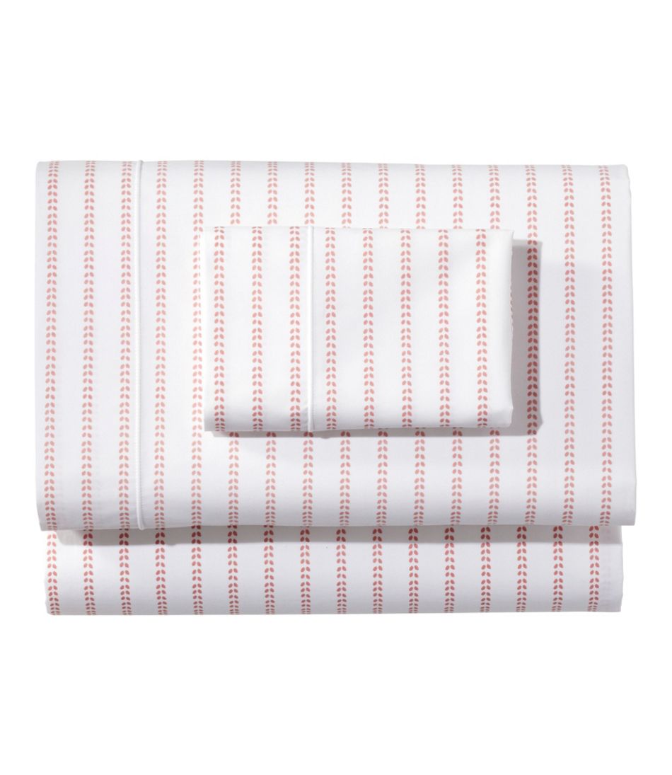 Sunwashed Percale Sheet Collection, Stripe Leaf | L.L.Bean US