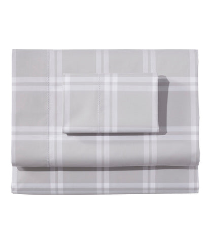 280-Thread-Count Pima Percale Sheet Collection, Windowpane | L.L.Bean for sale