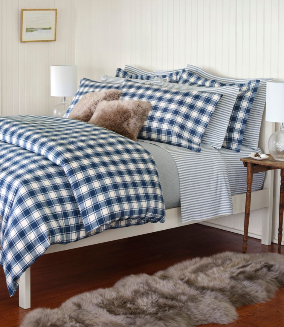Ultrasoft Comfort Flannel Comforter Cover Collection, Check | L.L.Bean US