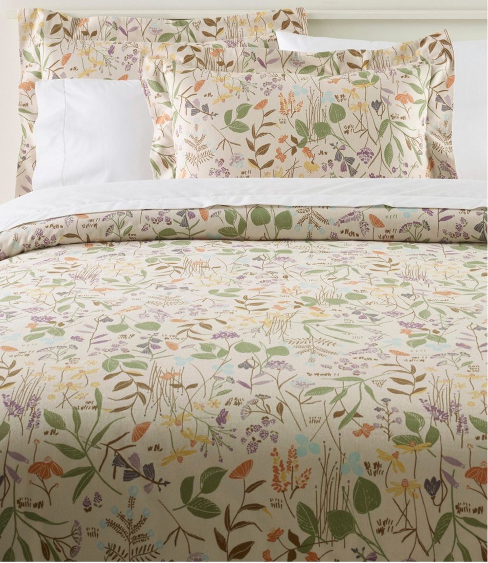 Birch Floral Flannel Comforter Cover Collection | L.L.Bean online