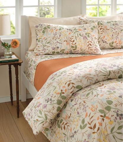 Birch Floral Flannel Comforter Cover Collection | L.L.Bean online
