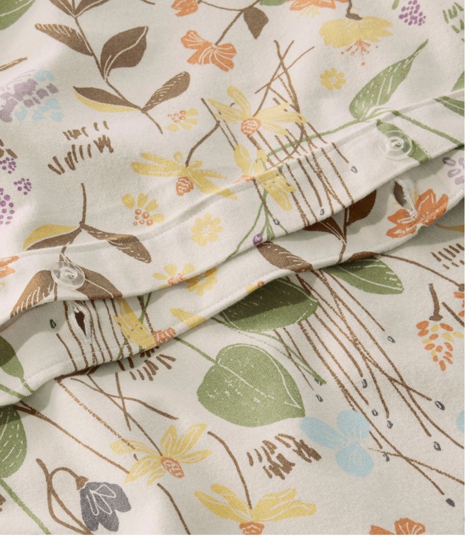 Birch Floral Flannel Comforter Cover Collection | L.L.Bean online
