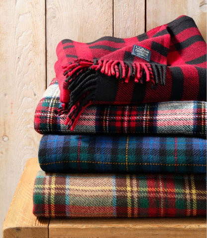 Washable Wool Throw, Plaid 54" x 60" | L.L.Bean online