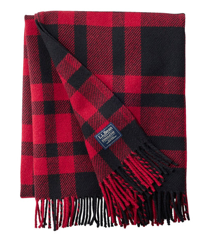 Washable Wool Throw, Plaid 54" x 60" | L.L.Bean online