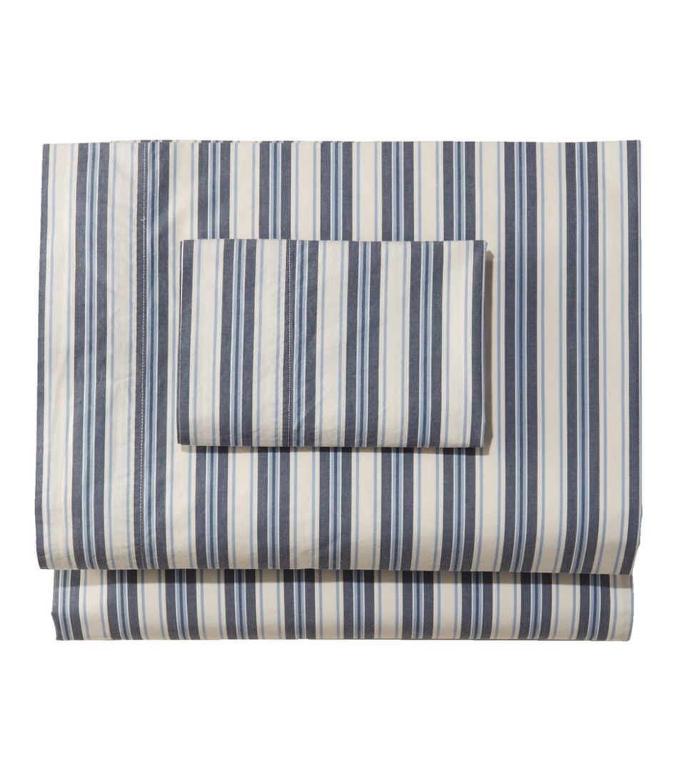 Sunwashed Percale Sheet Collection, Stripe | L.L.Bean US