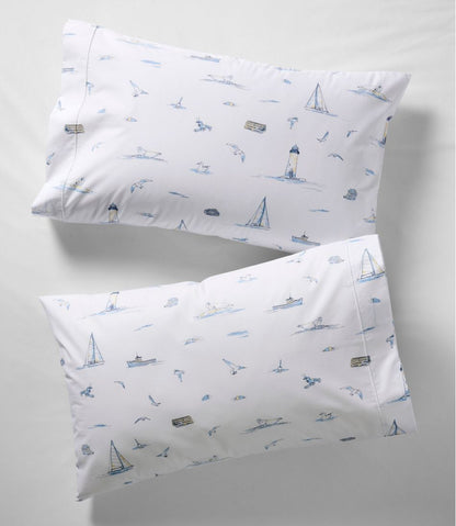 Nautical Boats Percale Sheet Collection | L.L.Bean sale