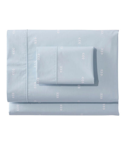 Sunwashed Percale Sheet Collection, Stamped Leaf Print | L.L.Bean on sale