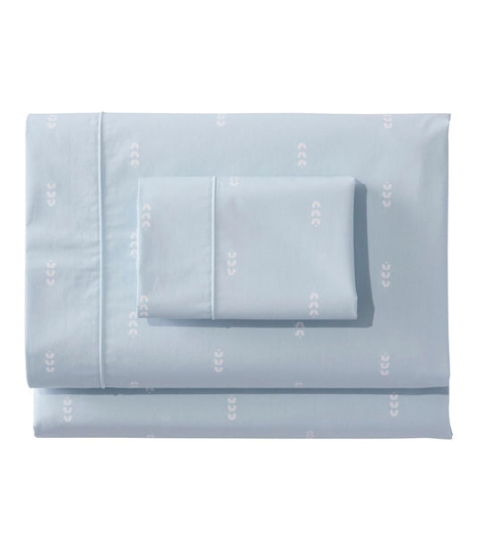 Sunwashed Percale Sheet Collection, Stamped Leaf Print | L.L.Bean on sale