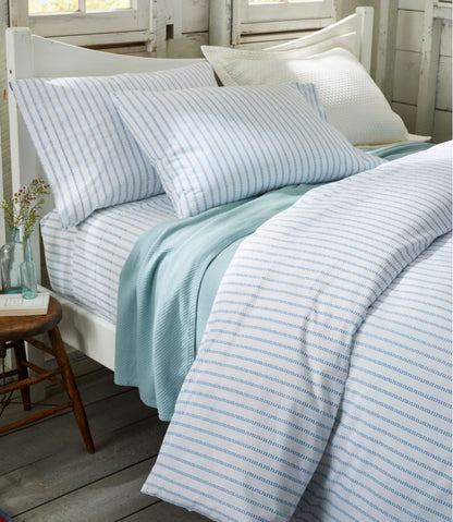 Sunwashed Percale Comforter Cover, Stripe Leaf | L.L.Bean for sale