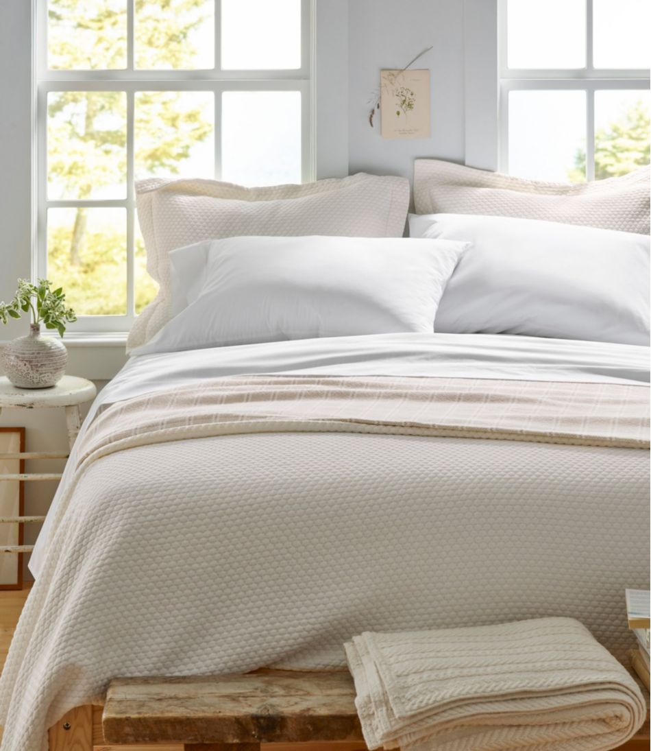 Organic Honeycomb Matelassé Coverlet | L.L.Bean online