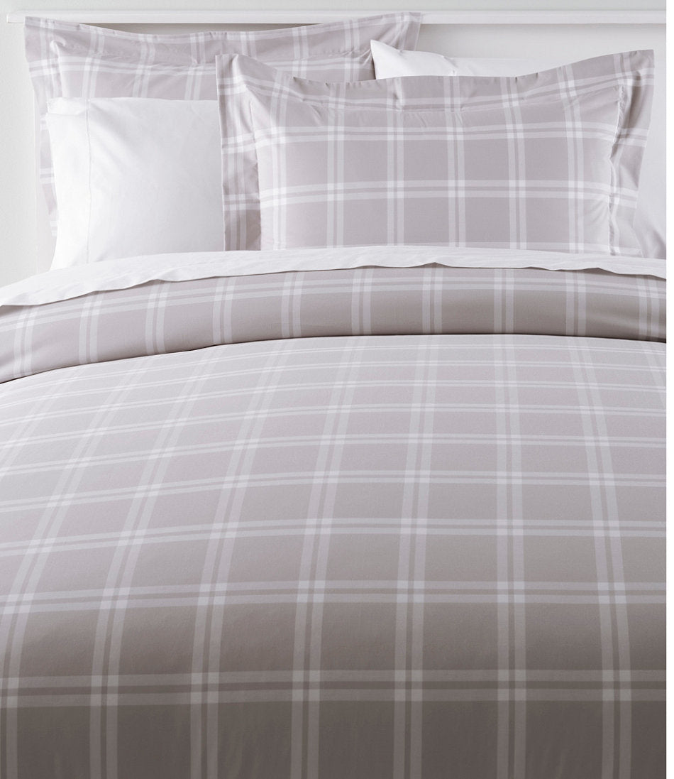 280-Thread-Count Pima Cotton Percale Comforter Cover Collection, Windowpane | L.L.Bean discount