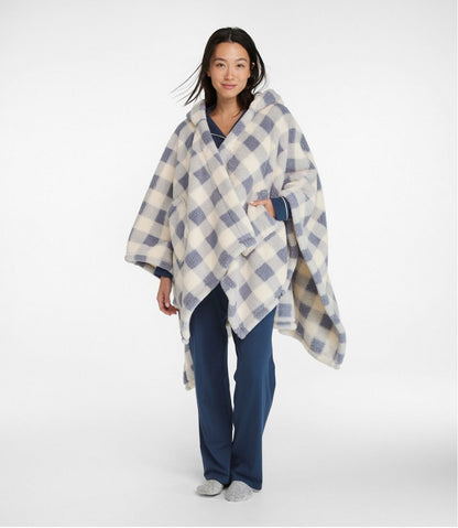 Cozy Sherpa Wearable Throw, Plaid | L.L.Bean US