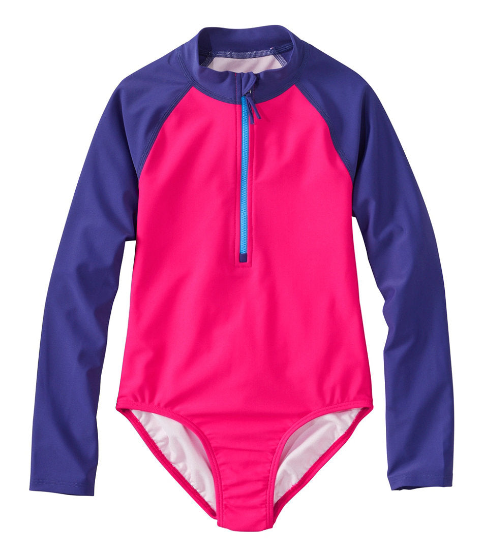 Girls' Watersports Swimwear, Rashguard One-Piece | L.L.Bean online