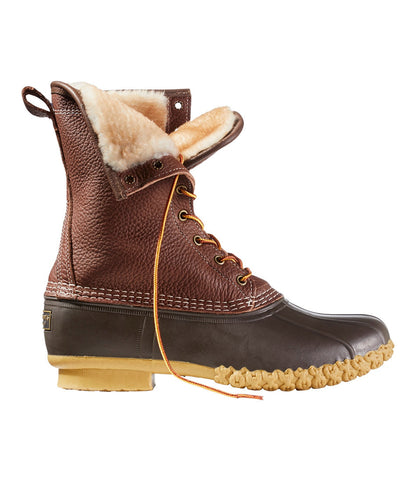 Men's Bean Boots, 10" Shearling-Lined Tumbled Leather | L.L.Bean online