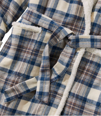 Women's Scotch Plaid Flannel Robe, Sherpa-Lined Long | L.L.Bean sale