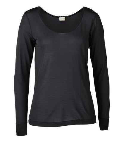 Women's Silk Pointelle, Long-Sleeve Scoopneck | L.L.Bean sale