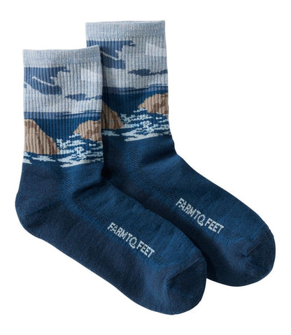 Adults' Farm to Feet Cape Headlight Lighthouse Light Cushion 3/4 Crew Socks | L.L.Bean online
