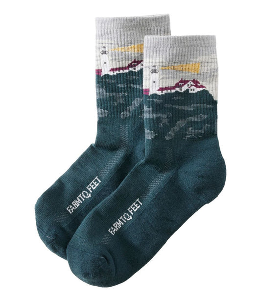 Adults' Farm to Feet Portland Headlight Lighthouse Light Cushion 3/4 Crew Socks | L.L.Bean US