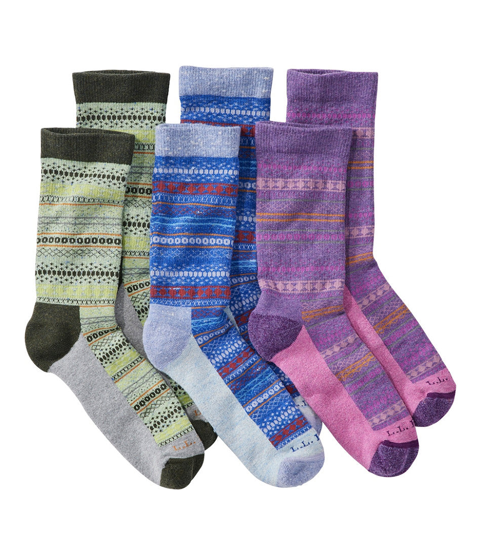 Adults' Wicked Soft Cotton Socks Fair Isle Gift Set, 3-Pack | L.L.Bean US