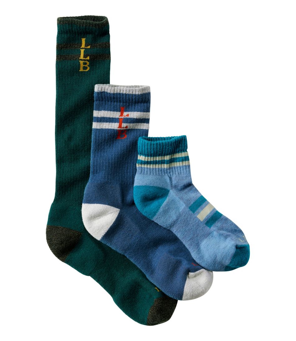 Adults' Katahdin Over the Calf Hiker Socks, Mountain Stripe | L.L.Bean online