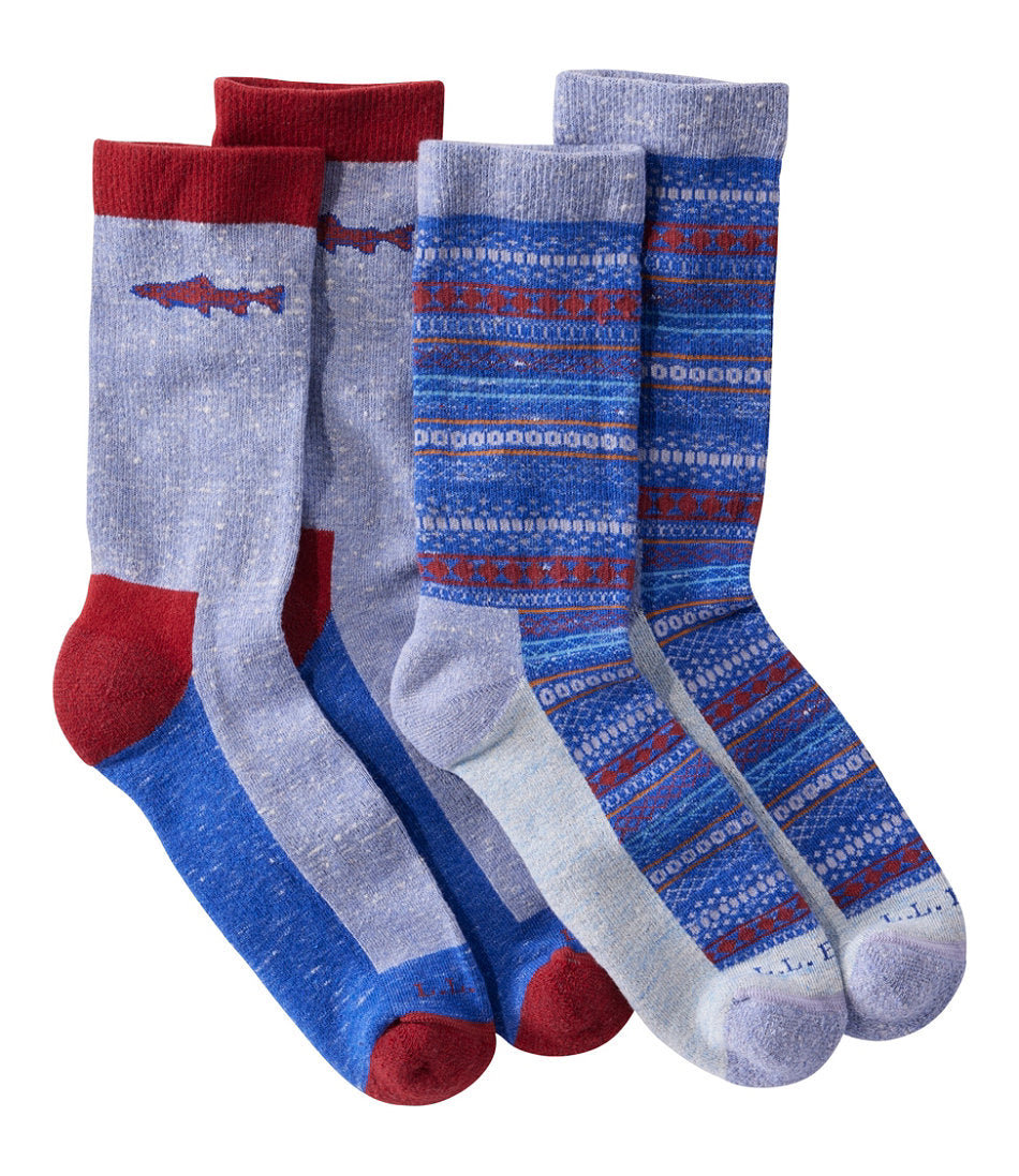 Adults' Wicked Soft Cotton Socks, Novelty 2-Pack | L.L.Bean discount