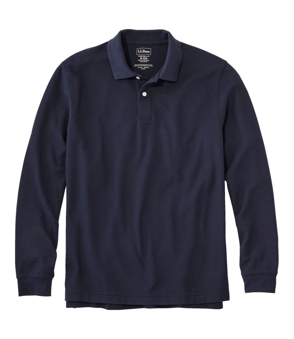 Men's Premium Double L® Polo, Long-Sleeve Without Pocket | L.L.Bean discount
