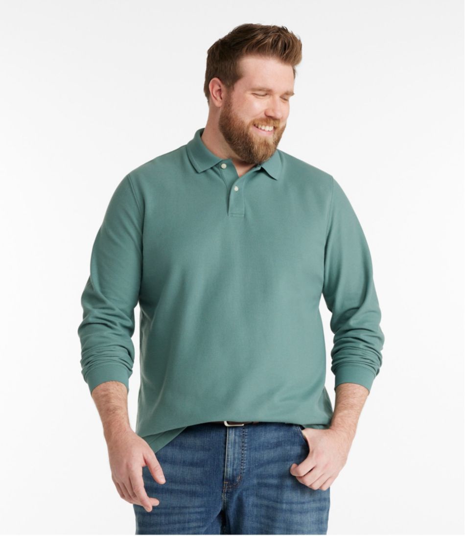 Men's Premium Double L® Polo, Long-Sleeve Without Pocket | L.L.Bean discount