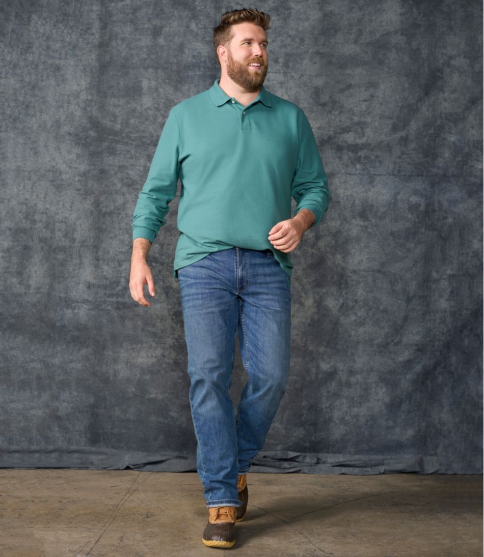 Men's Premium Double L® Polo, Long-Sleeve Without Pocket | L.L.Bean discount
