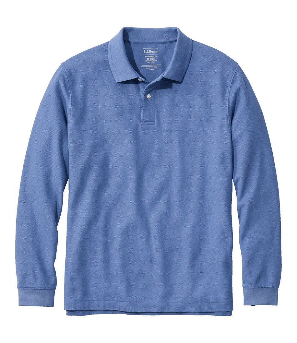 Men's Premium Double L® Polo, Long-Sleeve Without Pocket | L.L.Bean discount