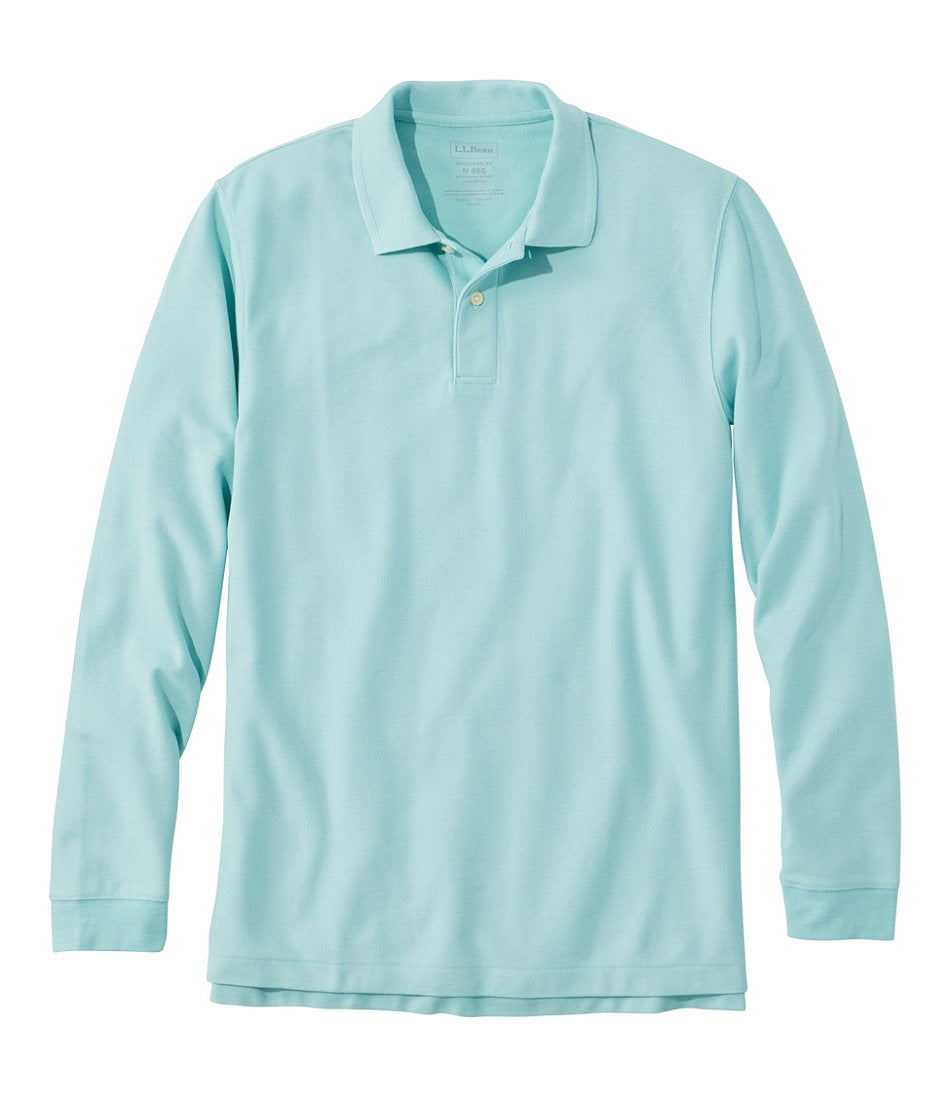 Men's Premium Double L® Polo, Long-Sleeve Without Pocket | L.L.Bean discount
