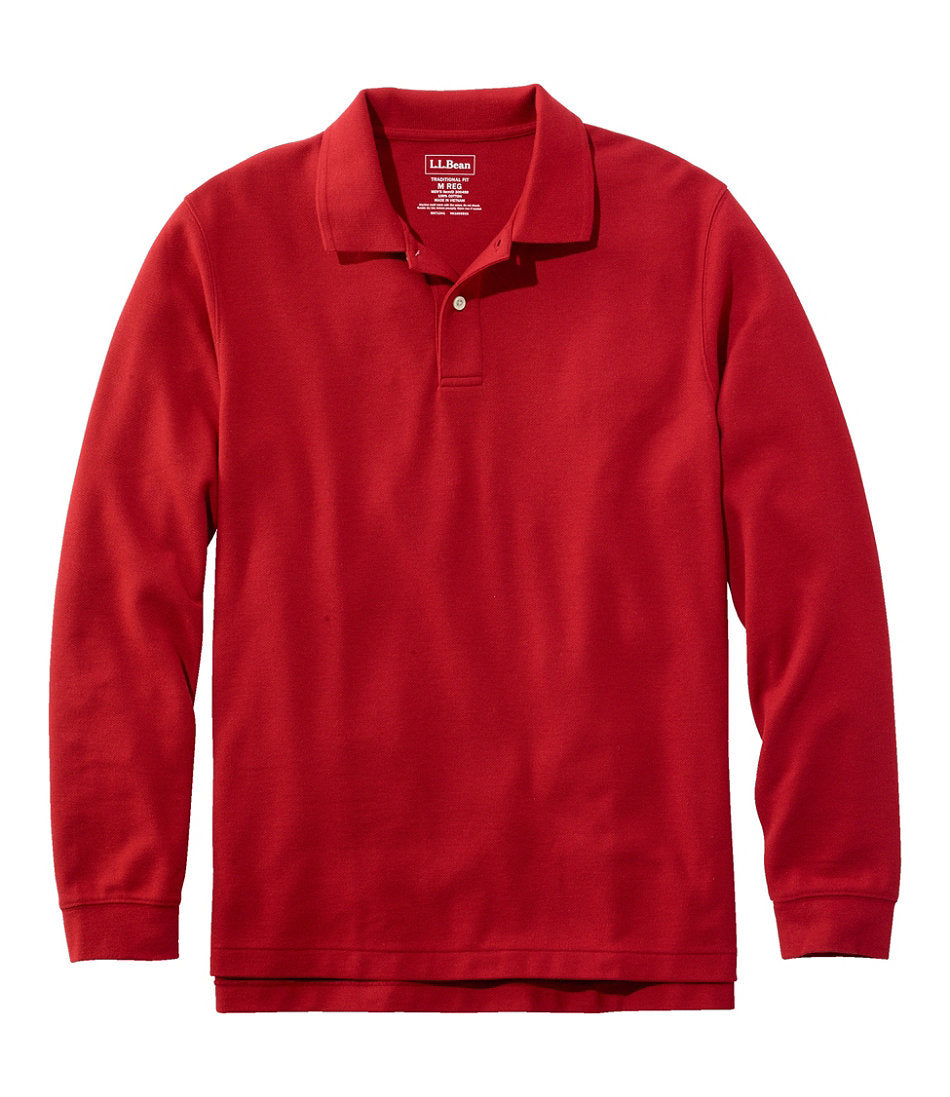 Men's Premium Double L® Polo, Long-Sleeve Without Pocket | L.L.Bean discount