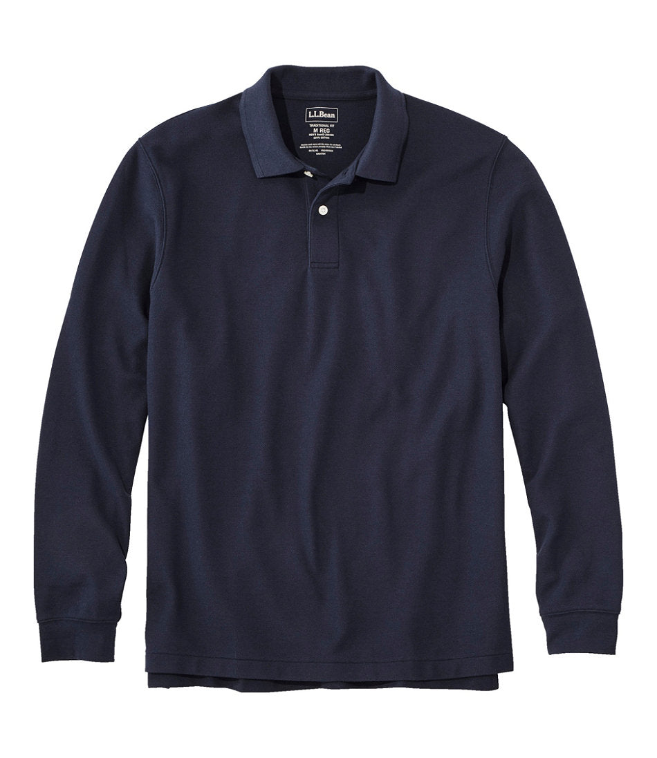 Men's Premium Double L® Polo, Long-Sleeve Without Pocket | L.L.Bean discount