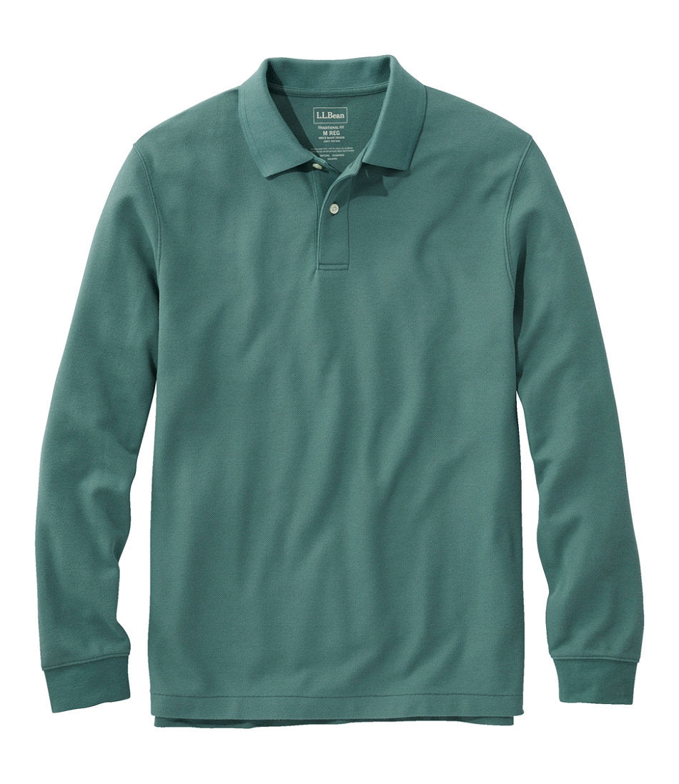 Men's Premium Double L® Polo, Long-Sleeve Without Pocket | L.L.Bean discount
