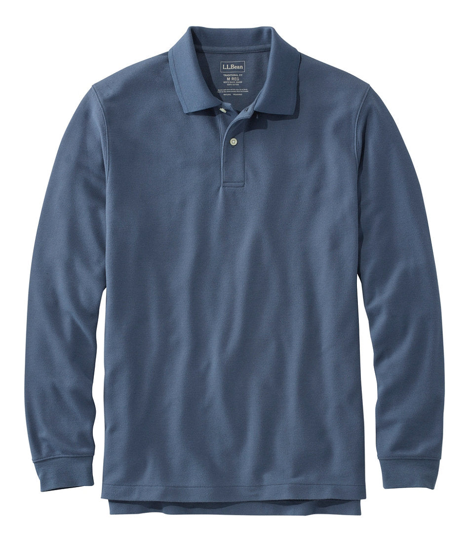 Men's Premium Double L® Polo, Long-Sleeve Without Pocket | L.L.Bean discount