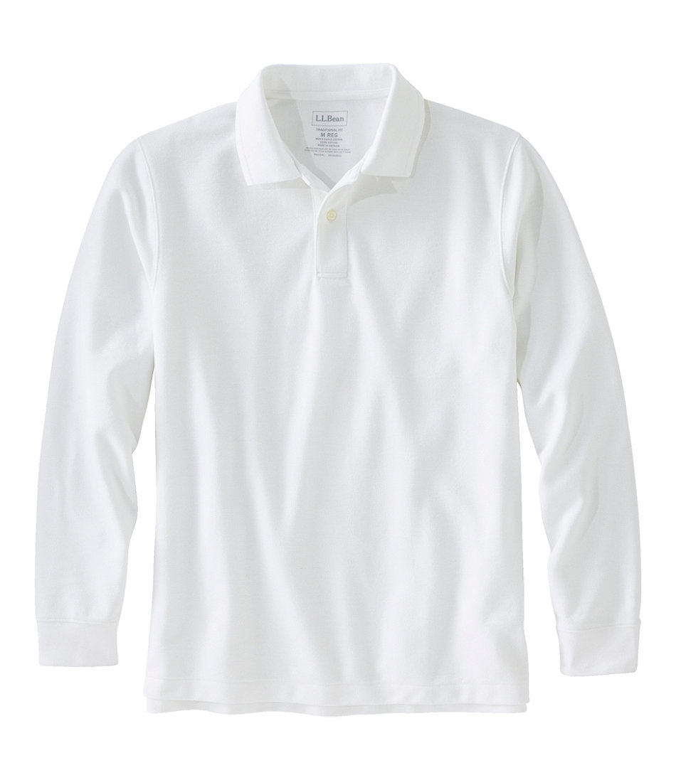 Men's Premium Double L® Polo, Long-Sleeve Without Pocket | L.L.Bean discount