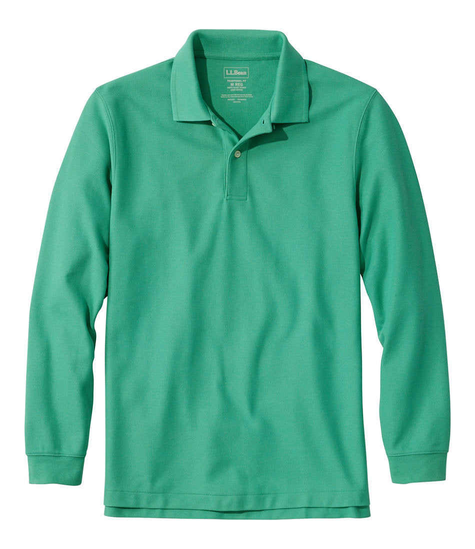 Men's Premium Double L® Polo, Long-Sleeve Without Pocket | L.L.Bean discount