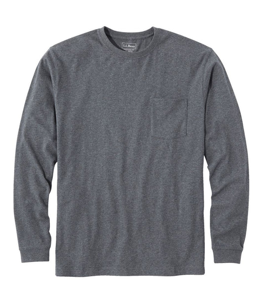 Men's Carefree Unshrinkable Tee with Pocket, Traditional Fit, Long-Sleeve | L.L.Bean US