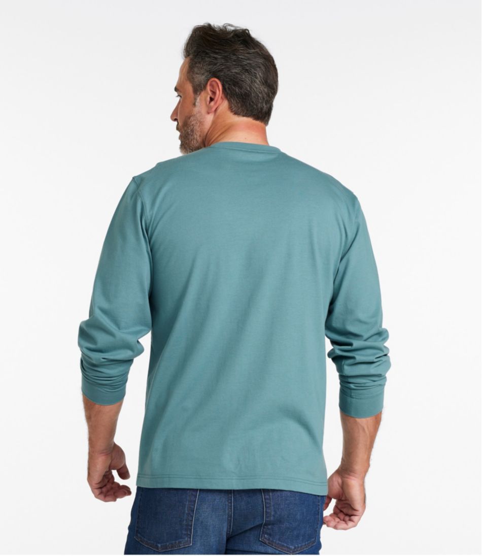 Men's Carefree Unshrinkable Tee with Pocket, Traditional Fit, Long-Sleeve | L.L.Bean US