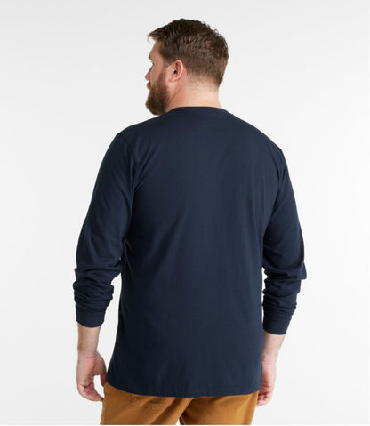 Men's Carefree Unshrinkable Tee with Pocket, Traditional Fit, Long-Sleeve | L.L.Bean US