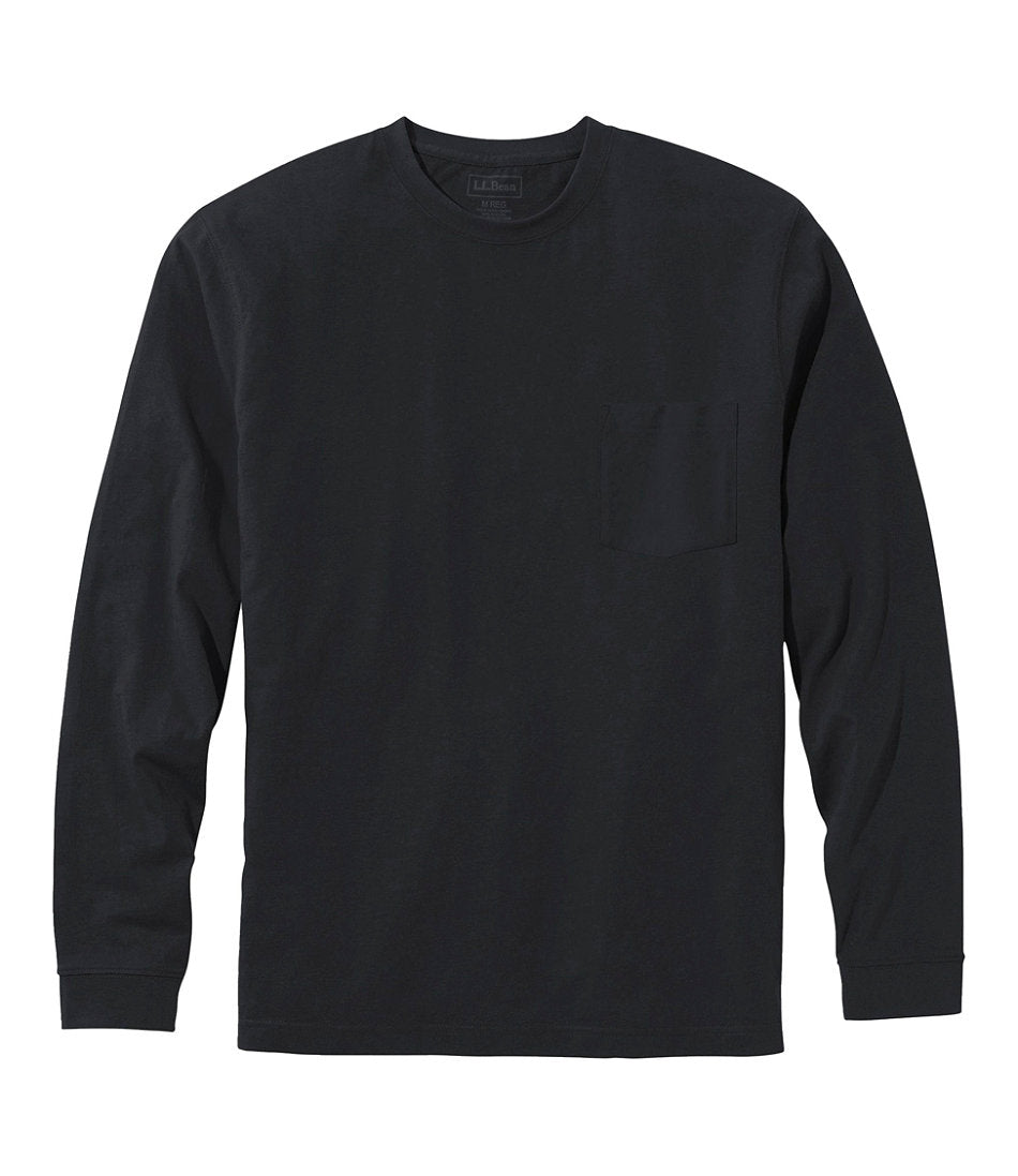 Men's Carefree Unshrinkable Tee with Pocket, Traditional Fit, Long-Sleeve | L.L.Bean US