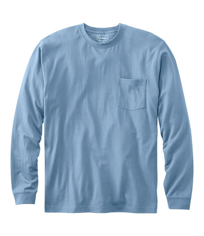 Men's Carefree Unshrinkable Tee with Pocket, Traditional Fit, Long-Sleeve | L.L.Bean US