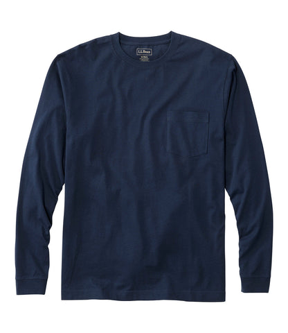 Men's Carefree Unshrinkable Tee with Pocket, Traditional Fit, Long-Sleeve | L.L.Bean US