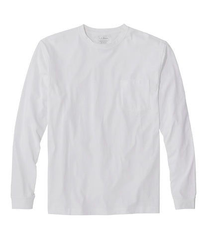 Men's Carefree Unshrinkable Tee with Pocket, Traditional Fit, Long-Sleeve | L.L.Bean US