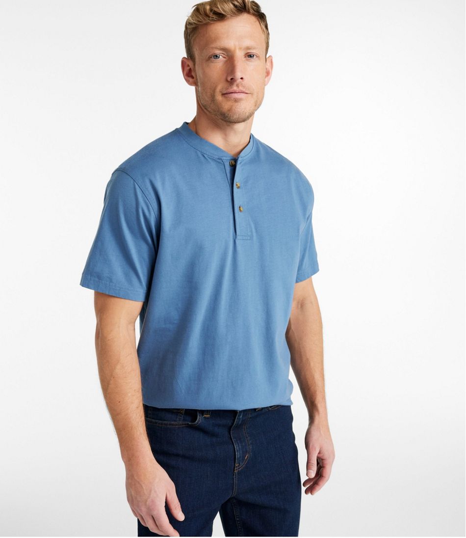 Men's Carefree Unshrinkable Tee, Traditional Fit, Henley | L.L.Bean discount