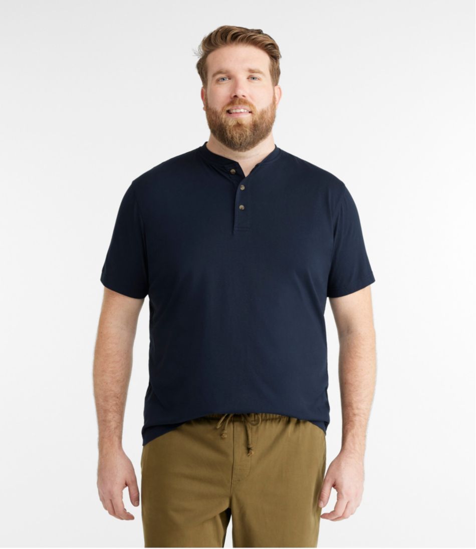 Men's Carefree Unshrinkable Tee, Traditional Fit, Henley | L.L.Bean discount