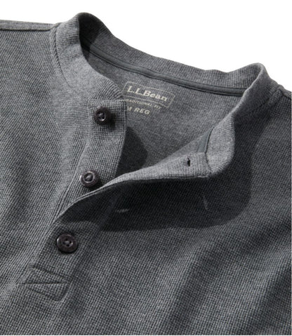 Men's Unshrinkable Mini-Waffle Henley, Long-Sleeve Traditional Fit | L.L.Bean for sale