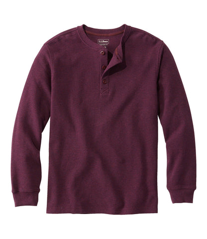 Men's Unshrinkable Mini-Waffle Henley, Long-Sleeve Traditional Fit | L.L.Bean for sale